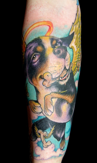 Tattoos - Cartoon tattoos - dogie memorial 